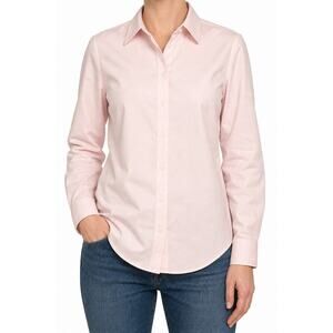 Brooks Brothers "Men Style" 346 Non Iron Womens Pink Cotton Shirt Size 10 Medium